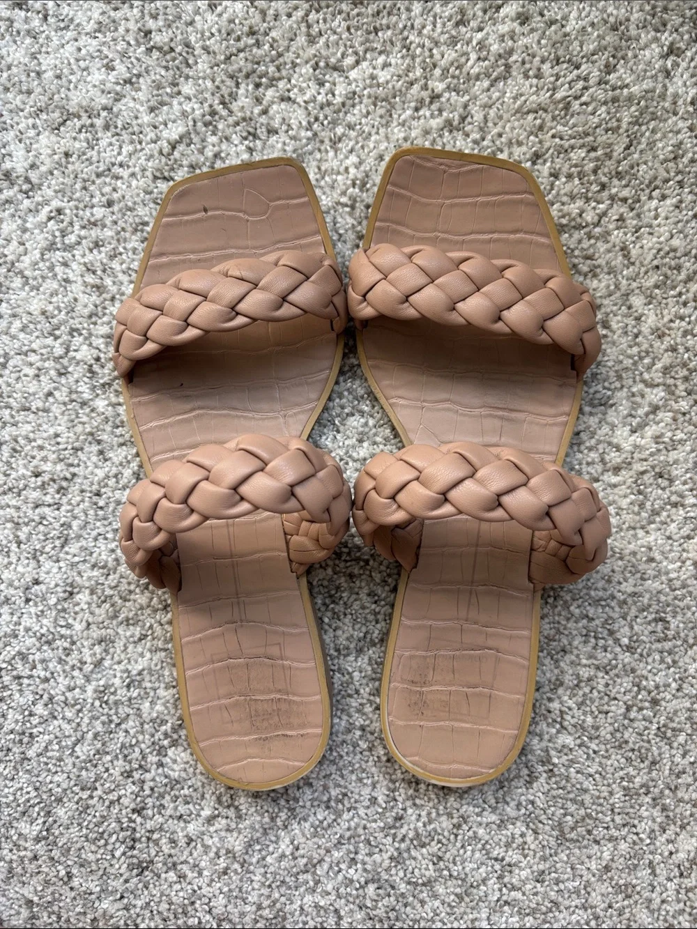 Dolce Vita Braided Women’s Slide Sandals - Nude